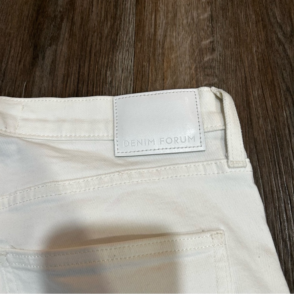 52 Aritzia Denim Forum The Yoko High Rise Slim White Women’s Size 31 - Picture 10 of 11